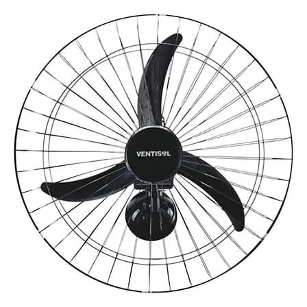 Foto de Ventilador Ventisol Profissional New Osc Parede 60cm Negro 3 Pás Plástico