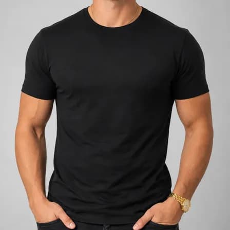 Foto de Camiseta Basica Masculina Algodão Lisa Malha Peruana Premium