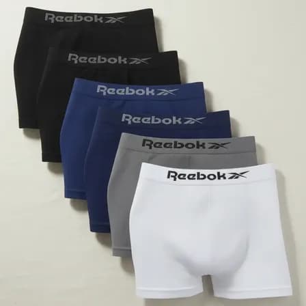 Foto de Kit 6 Cuecas Boxer Box Sem Costura Microfibra Adulto