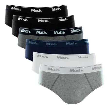 Foto de Kit 6 Cuecas Masculino Slip Mash De Algodão