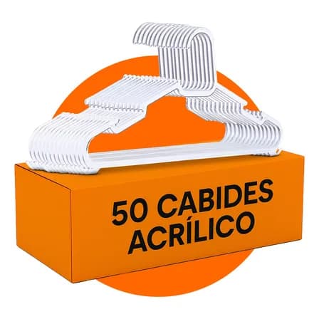 Foto de Cabide acrílico premium kit 50 unidades cor transparente Libery Casa