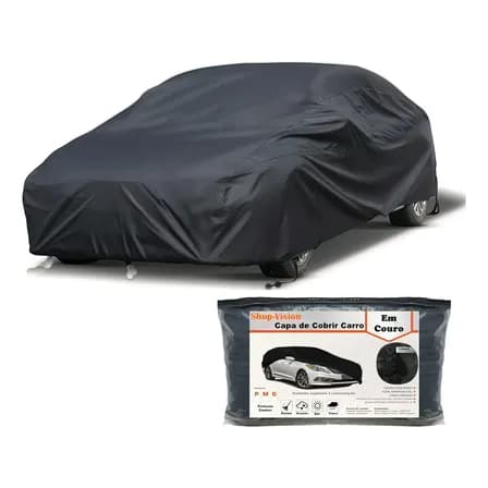 Foto de Capa Cobrir Carro Em Couro 100% Forrada Impermeável Anti-uv