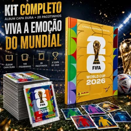 Foto de Álbum Copa Do Mundo 26 Dourado Ouro Oficial + 140 Figurinha