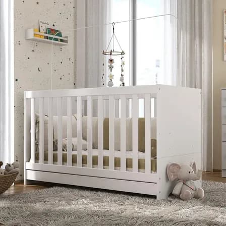 Foto de Berço 3 em 1 para Colchão 60 x 130cm vira sofá e minicama 3 anos de garantia Multimóveis Branco
