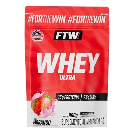 Foto de Whey Protein Ultra Refil 900g Sabor Morango - FTW