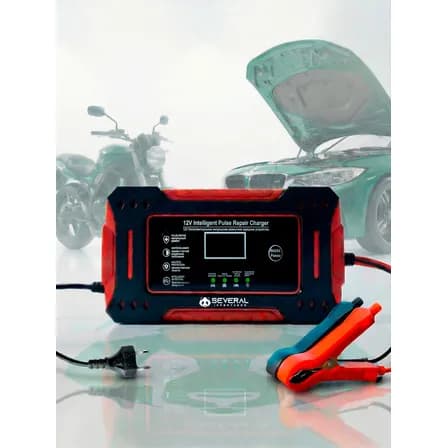 Foto de Carregador Inteligente De Bateria Automotiva Several Importados 12v Portátil Rápido Para Carro Moto E Veículos Several