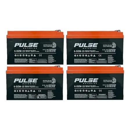 Foto de Kit 4 Bateria Bike Elétrica 12v 15ah 48v Ciclo Profundo