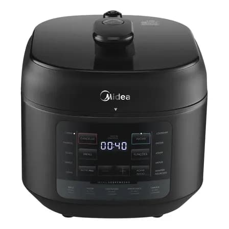 Foto de Panela De Pressão Elétrica 5l Nutripro Preta Midea Cor Preto