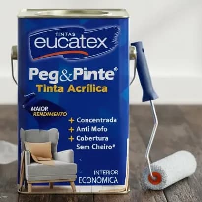 Foto de Tinta Acrílico Peg Pinte Parede Eucatex - Escolha A Cor