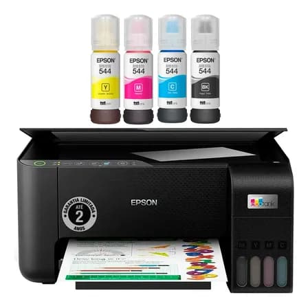 Foto de Impressora Epson Multifuncional Ecotank L3250 Preto 127/220v