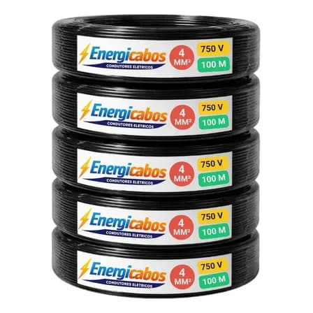 Foto de Cabo Flexível 4mm Rolo 100m Unipolar 750v