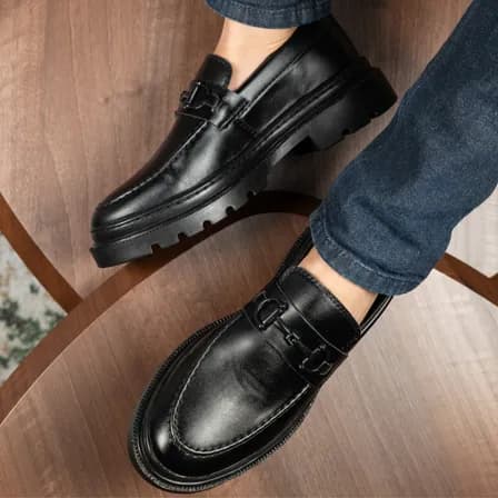 Foto de Sapato Social Masculino Mocassim Adulto Tratorado Moderno