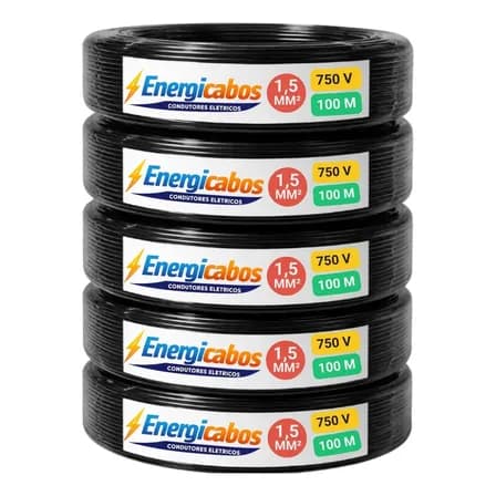 Foto de Cabo Flexível 1,5mm Rolo 100 Metros Unipolar 750v
