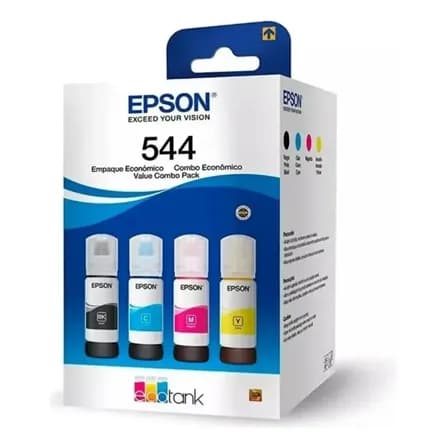 Foto de Tintas Epson 544 Kit4 Cores L3150 L3160 L3250 L3151 Original Preto
